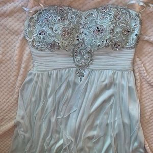 Light Green Formal High- Low Dress